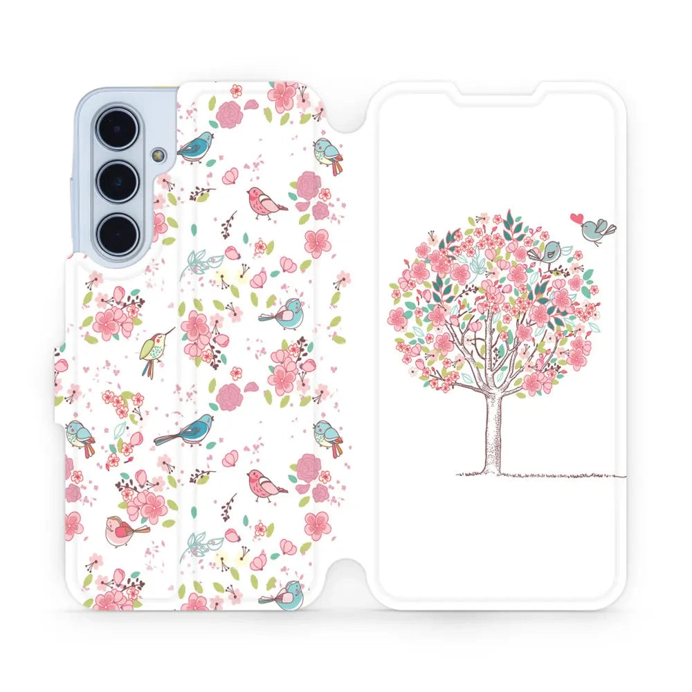 Handyhülle mit klappe für Galaxy M35 5G, Mobiwear Book, Rosa Hain