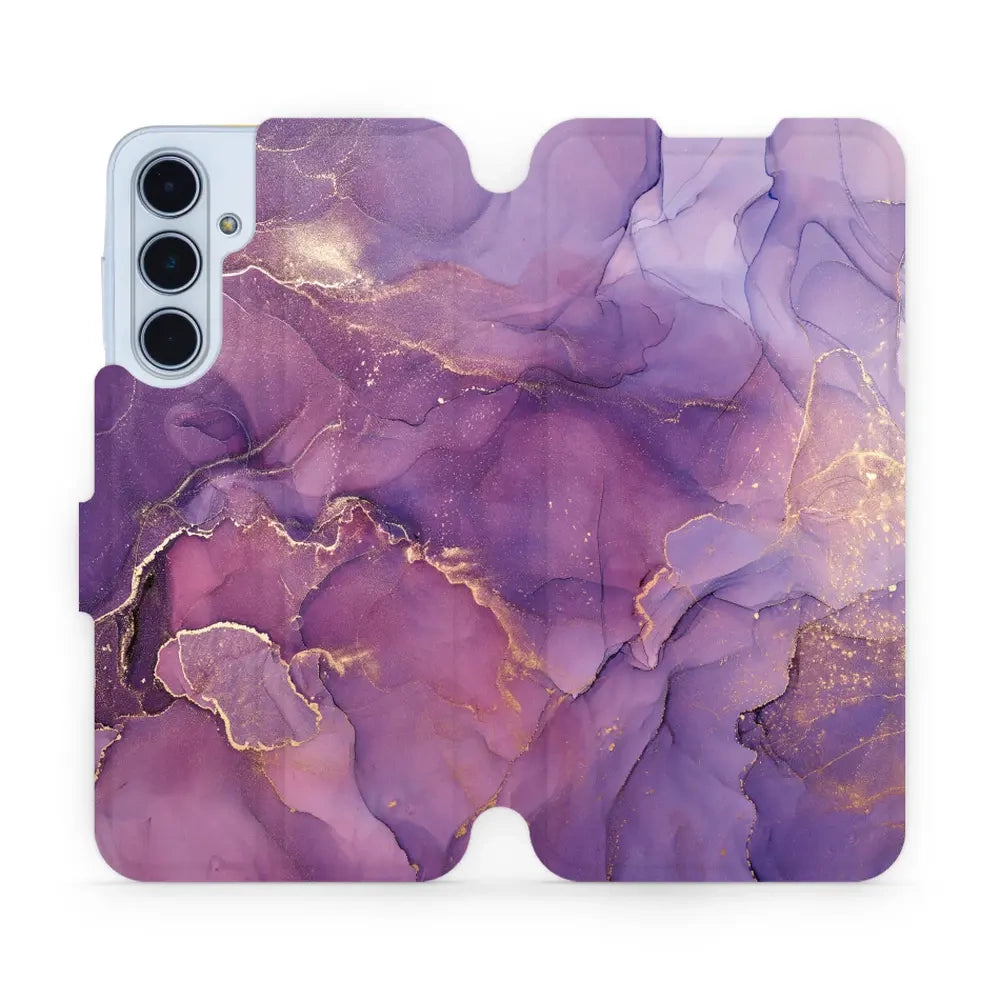 Handyhülle mit klappe für Galaxy M35 5G, Mobiwear Book, Violett