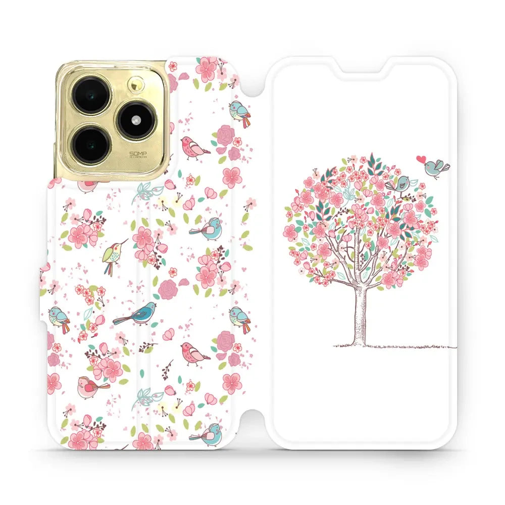Handyhülle mit klappe für Realme C61, Mobiwear Book, Rosa Hain