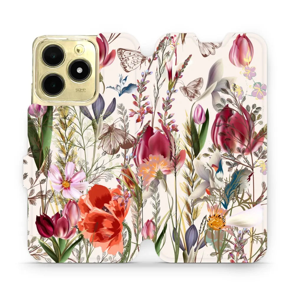 Handyhülle mit klappe für Realme C61, Mobiwear Book, Blumenstrauß