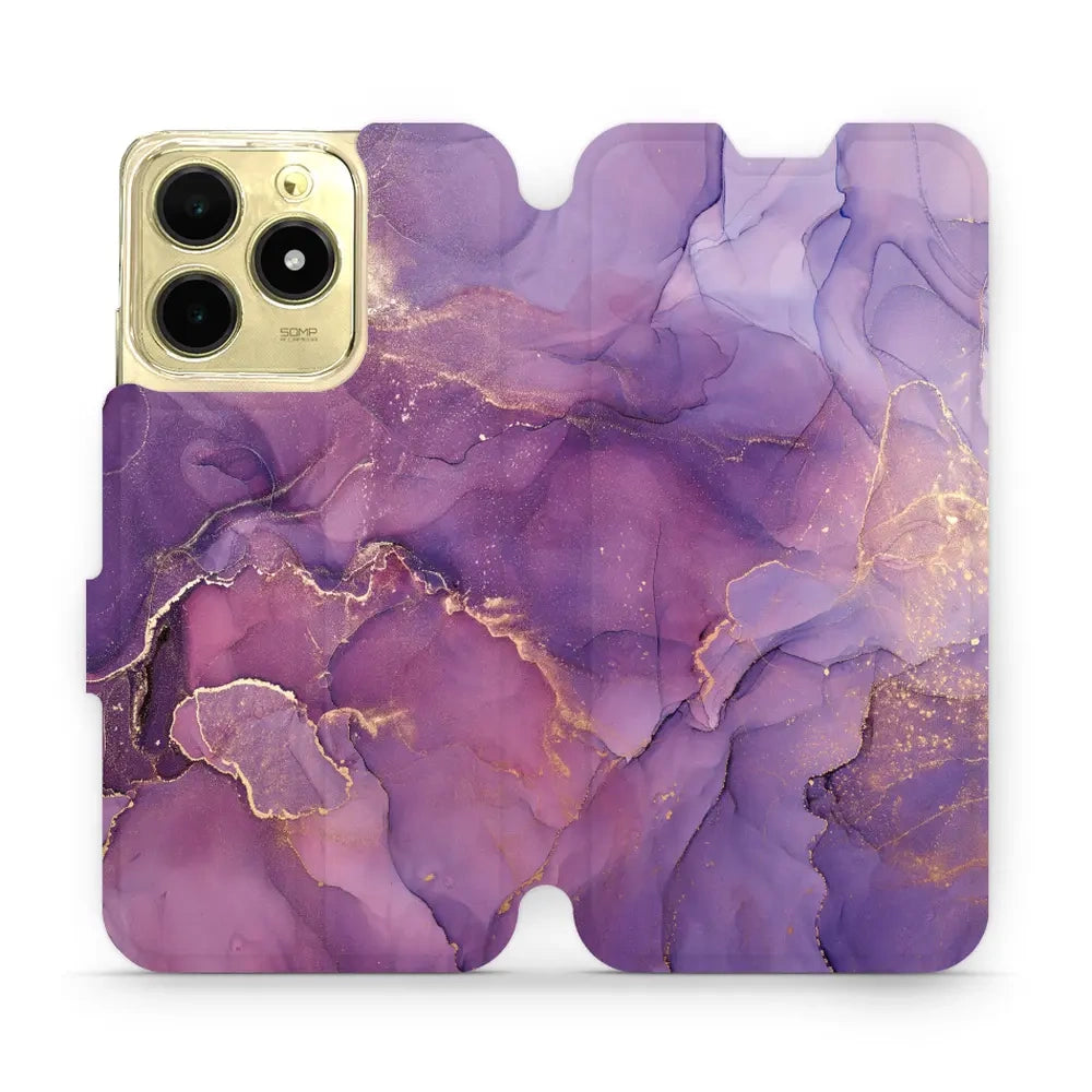 Handyhülle mit klappe für Realme C61, Mobiwear Book, Violett