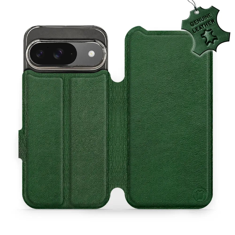 Echtleder Handyhülle für Google Pixel 9, Mobiwear Leather, Grün