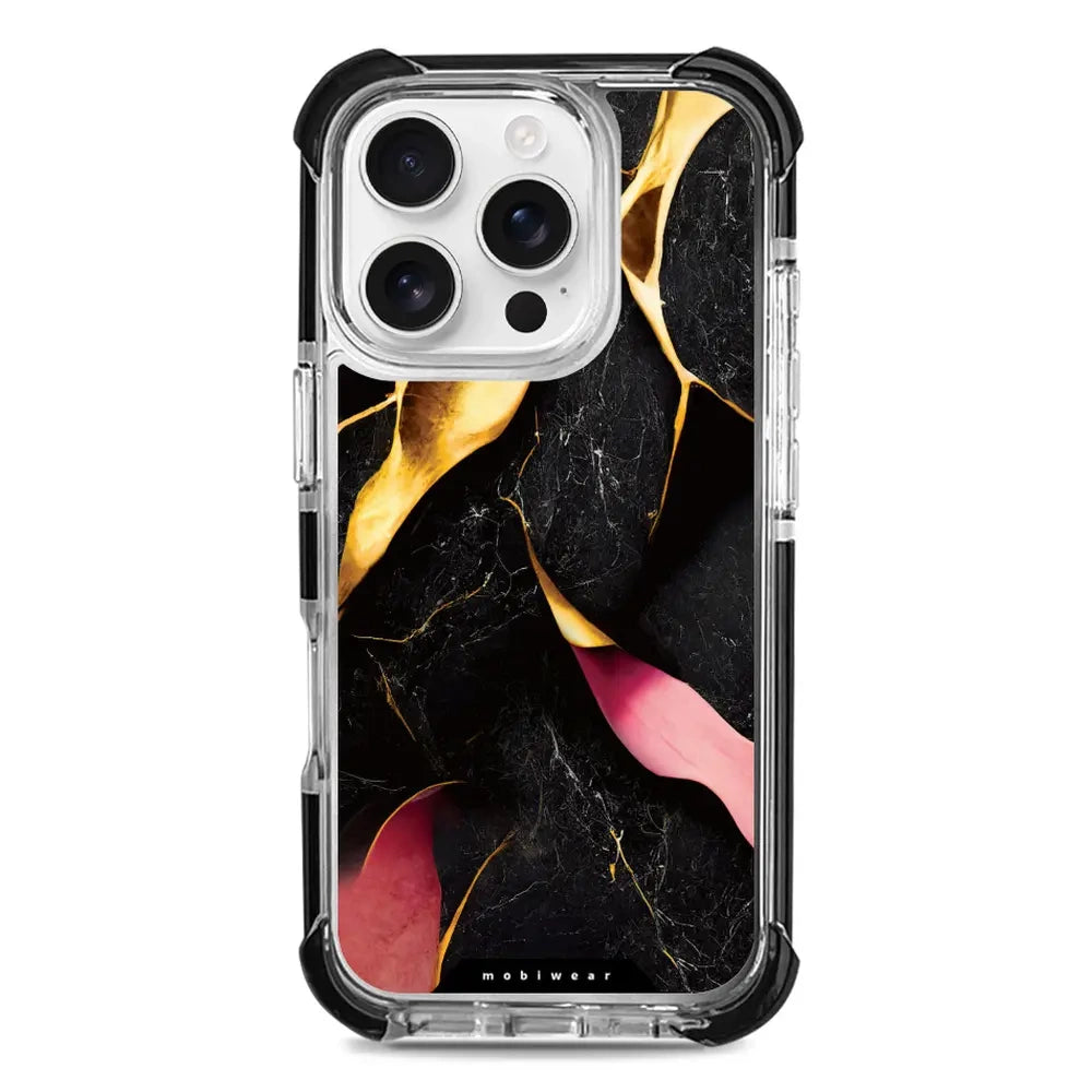 Handyhülle für iPhone 16 Pro mit MagSafe, Mobiwear Elite Bumper, Vergoldetes Erz