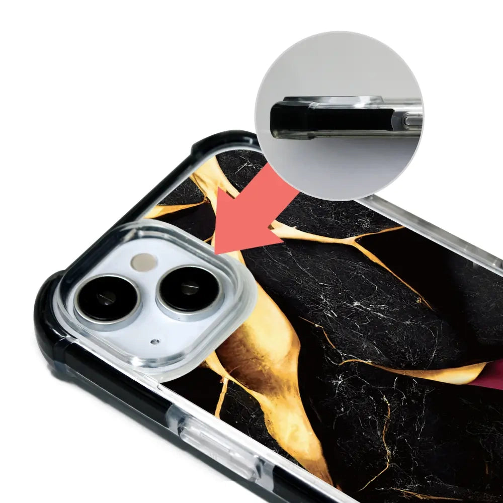 Handyhülle für iPhone 16 Pro mit MagSafe, Mobiwear Elite Bumper, Vergoldetes Erz