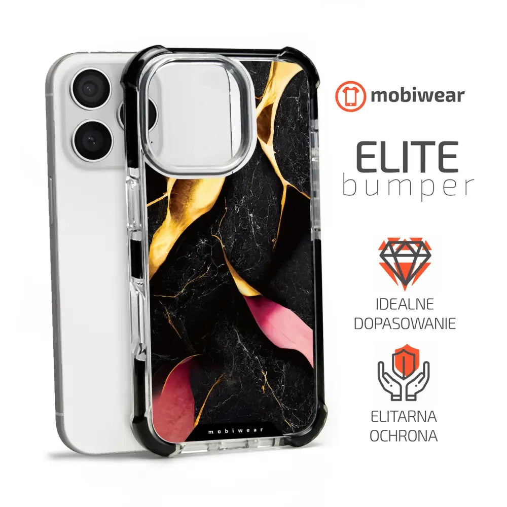 Handyhülle für iPhone 16 Pro mit MagSafe, Mobiwear Elite Bumper, Vergoldetes Erz