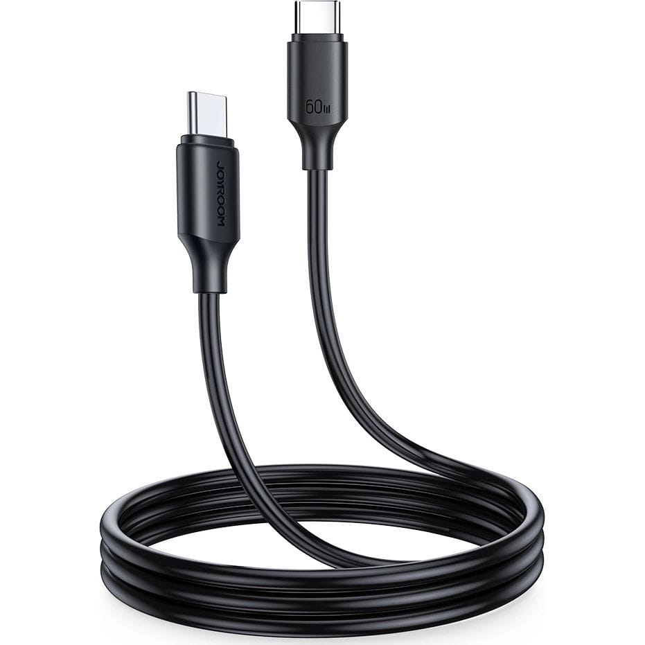 Ladekabel / Datenkabel USB-C zu USB-C, Joyroom Long Lasting, 60W, 3A, 1m, Schwarz