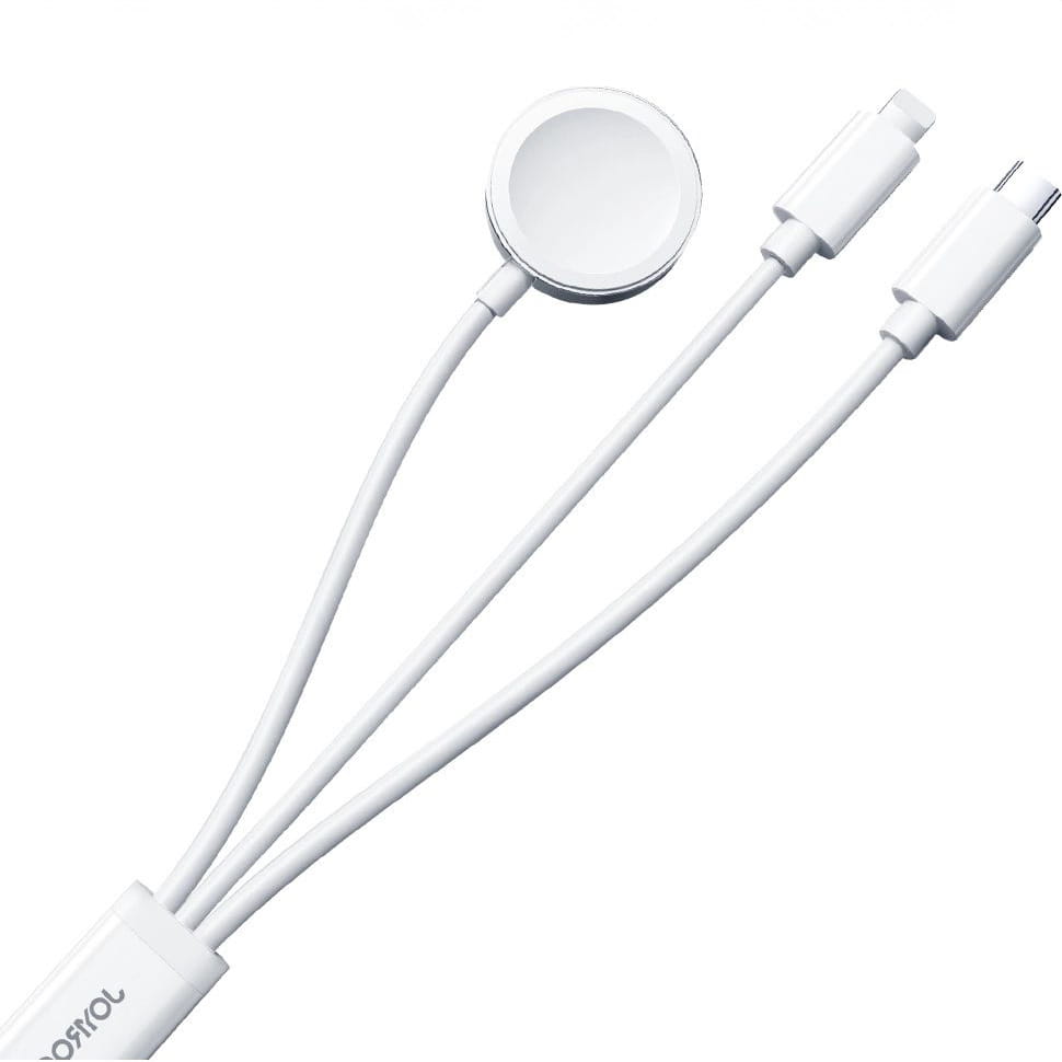Kabel USB-A zu USB-C / Lightning / Apple Watch, Joyroom 3in1, 3.5A, 1.2m, Weiß
