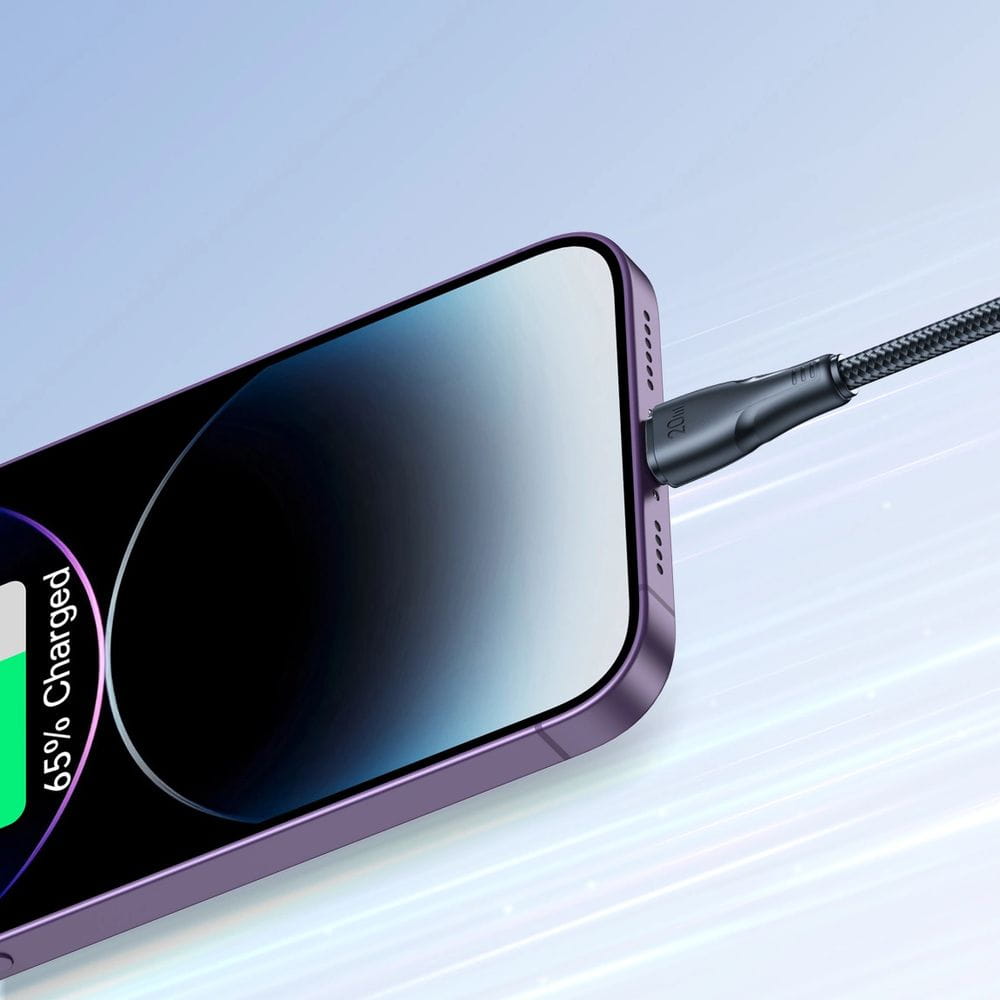 Ladekabel / Datenkabel USB-C zu Lightning, Joyroom Surpass Series, 3A, 25cm, Schwarz