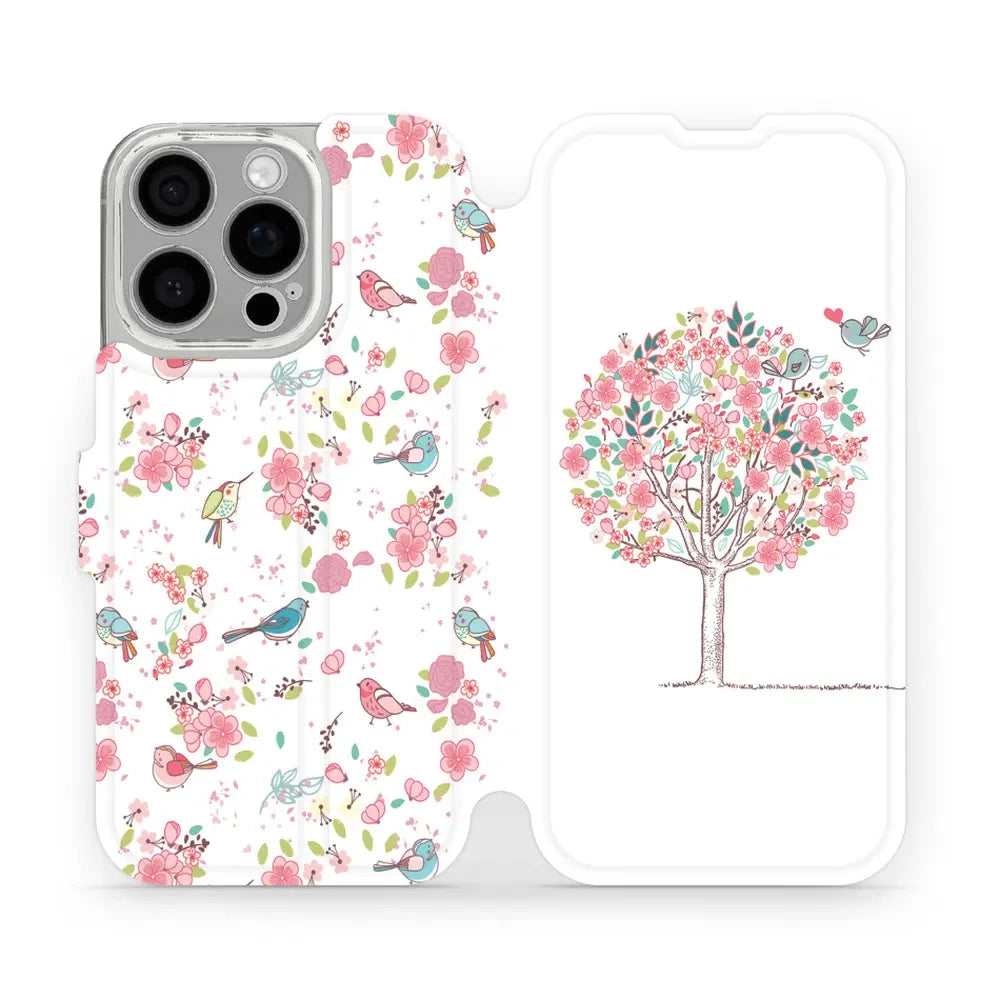 Handyhülle mit klappe für iPhone 16 Pro, Mobiwear Book, Rosa Hain