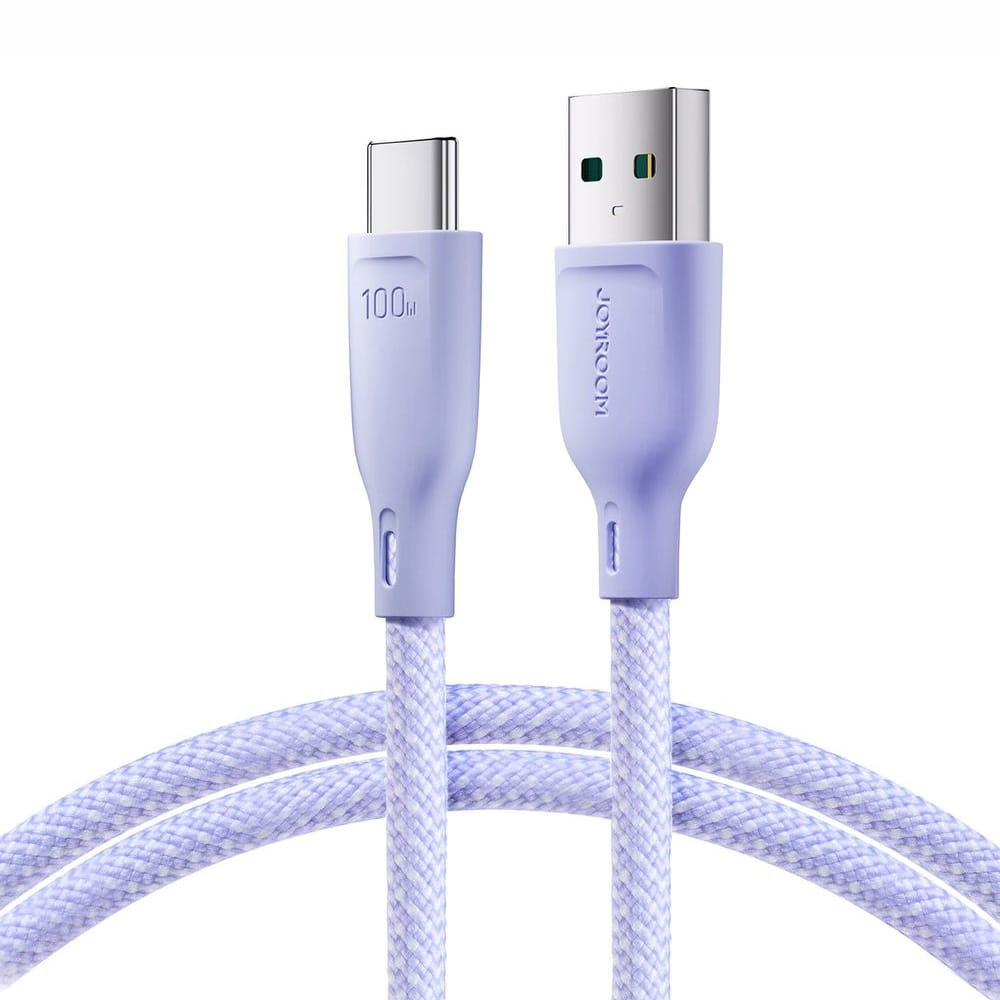 Ladekabel / Datenkabel USB-A zu USB-C, Joyroom Multi-Color, 100W, 1m, Violett