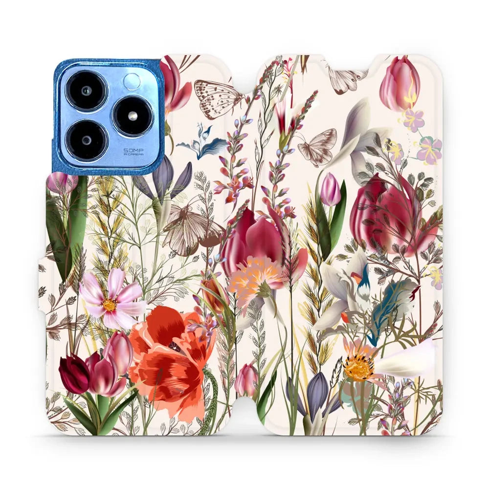 Handyhülle mit klappe für Realme C63 4G, Mobiwear Book, Blumenstrauß