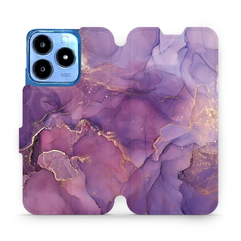 Handyhülle mit klappe für Realme C63 4G, Mobiwear Book, Violett