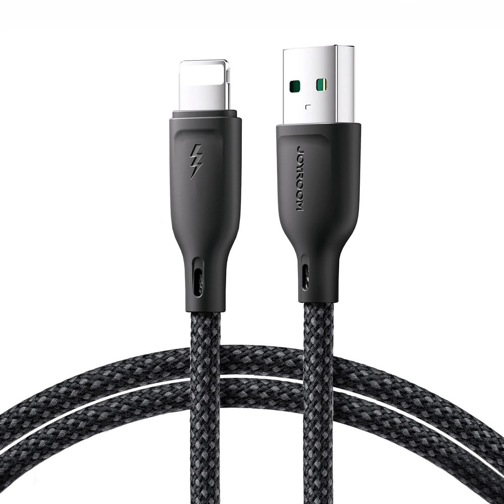 Ladekabel / Datenkabel USB-A zu Lightning, Joyroom Multi-Color, 3A, 1m, Schwarz