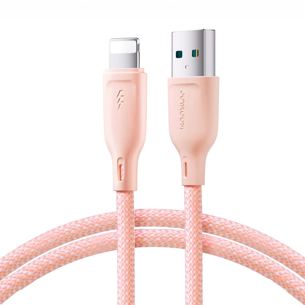 Ladekabel / Datenkabel USB-A zu Lightning, Joyroom Multi-Color, 3A, 1m, Rosa