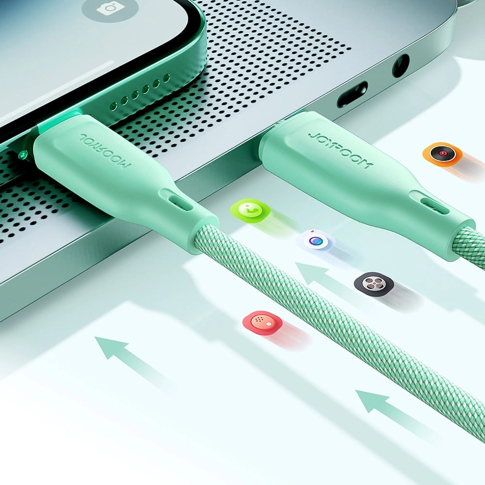 Ladekabel / Datenkabel USB-C zu USB-C, Joyroom Multi-Color, 60W, 1m, Grün