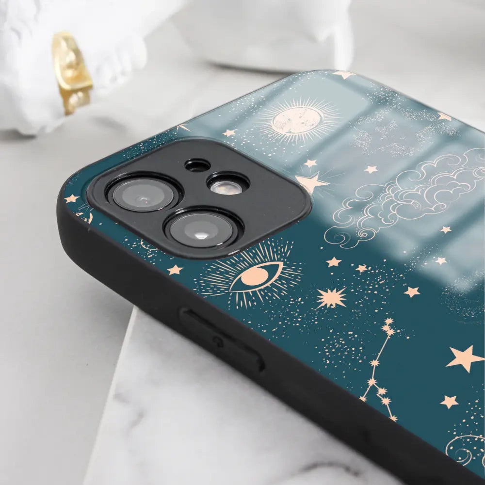 Handyhülle für iPhone 16 Plus, Mobiwear Glossy Case, Astraler Staub