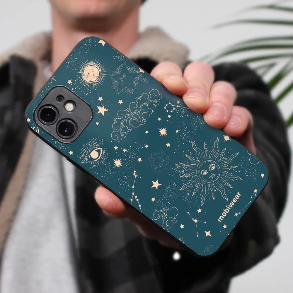 Handyhülle für iPhone 16 Plus, Mobiwear Glossy Case, Astraler Staub