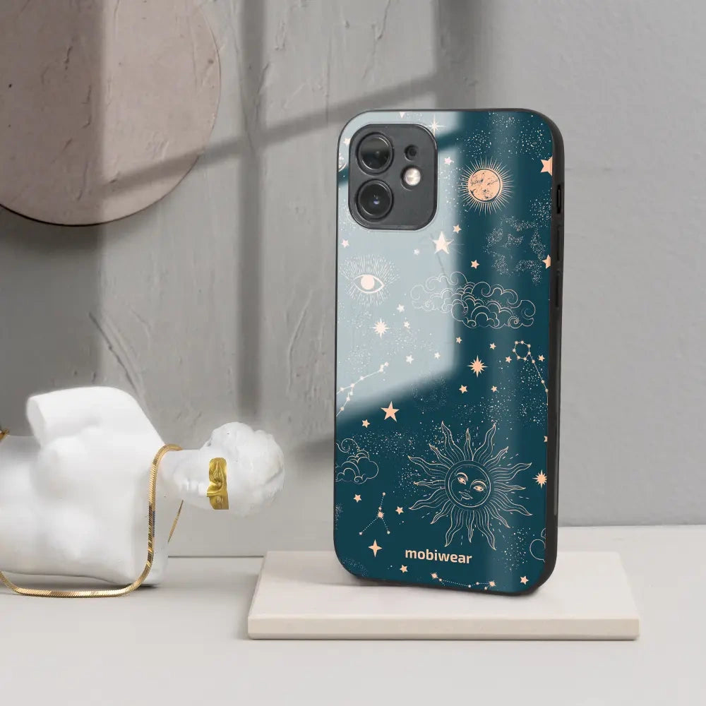 Handyhülle für iPhone 16 Pro, Mobiwear Glossy Case, Astraler Staub