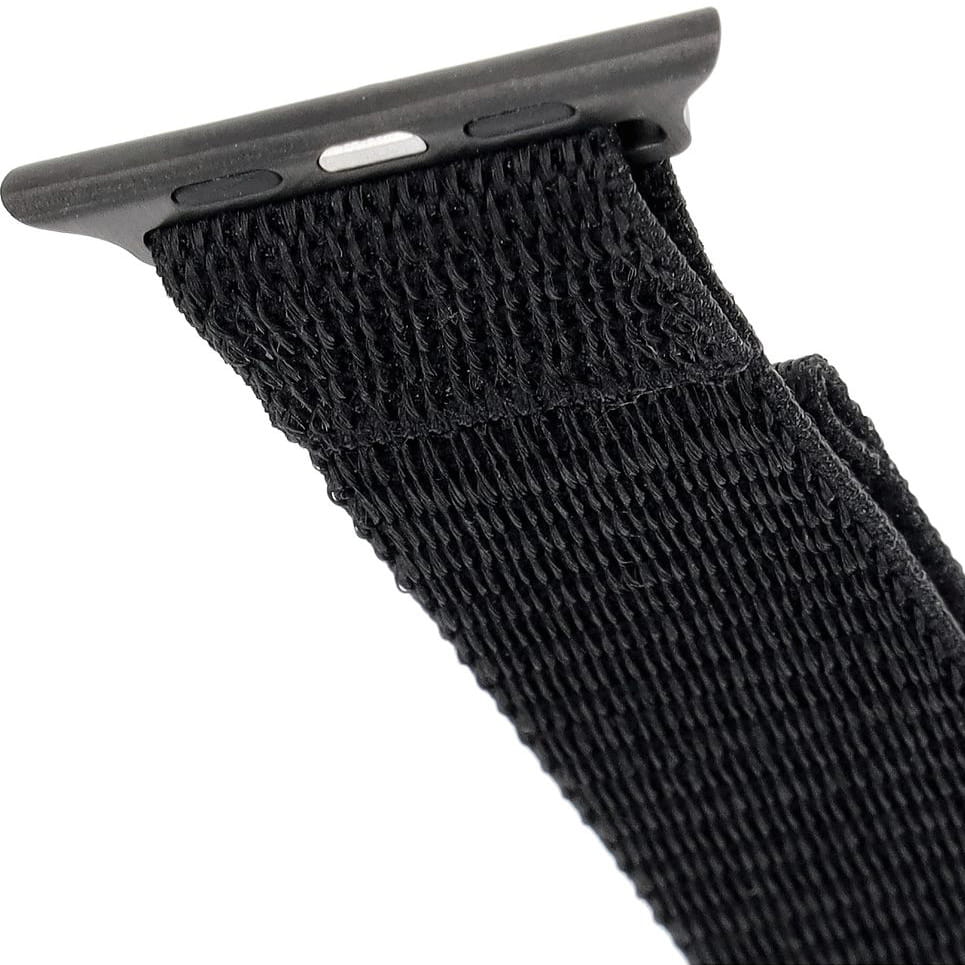 Armband für Apple Watch 49/46/45/44 mm, Fixed Nylon Strap, Schwarz