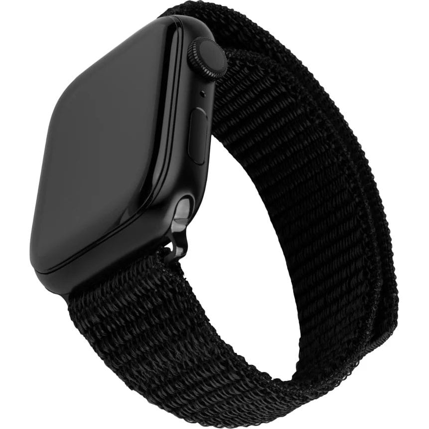 Armband für Apple Watch 49/46/45/44 mm, Fixed Nylon Strap, Schwarz