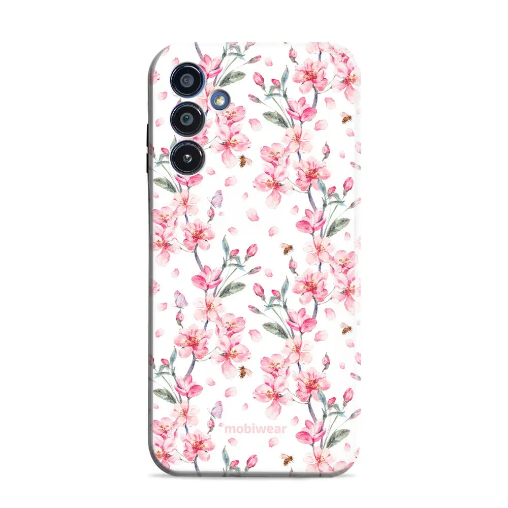 Handyhülle für Galaxy A15 4G, Mobiwear Elite Pro, Japanischer Blumenstrauß