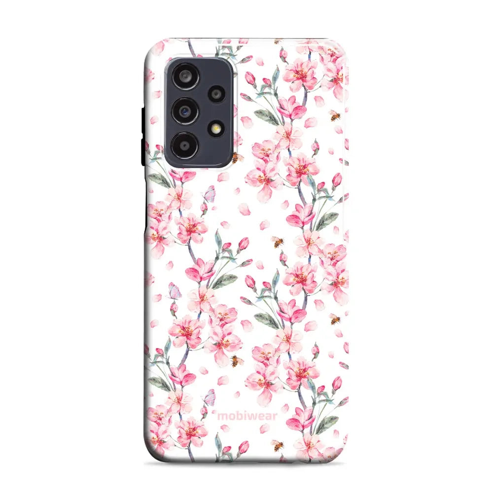 Handyhülle für Galaxy A23 4G, Mobiwear Elite Pro, Japanischer Blumenstrauß