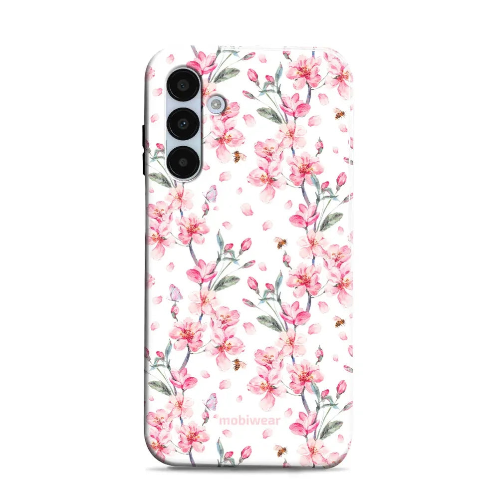 Handyhülle für Galaxy A25 5G, Mobiwear Elite Pro, Japanischer Blumenstrauß