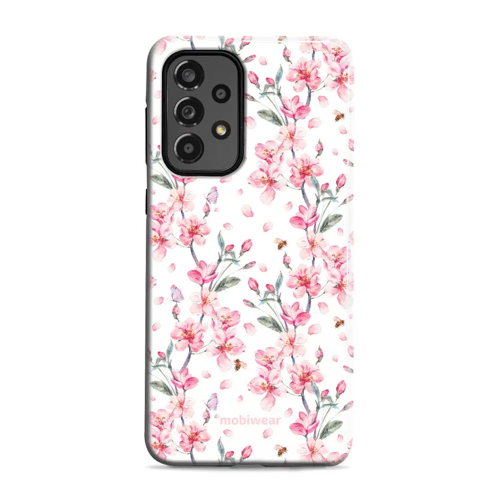 Handyhülle für Galaxy A33 5G, Mobiwear Elite Pro, Japanischer Blumenstrauß