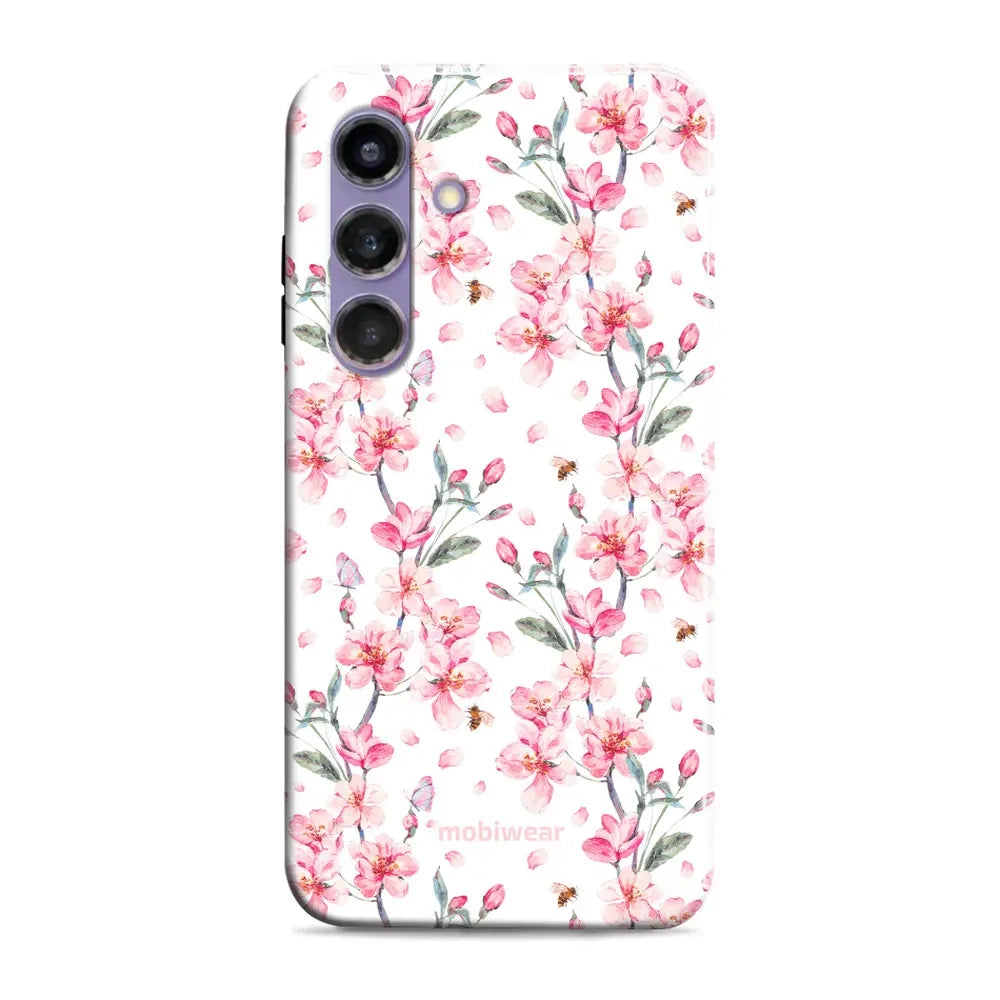 Handyhülle für Galaxy S24 Plus, Mobiwear Elite Pro, Japanischer Blumenstrauß
