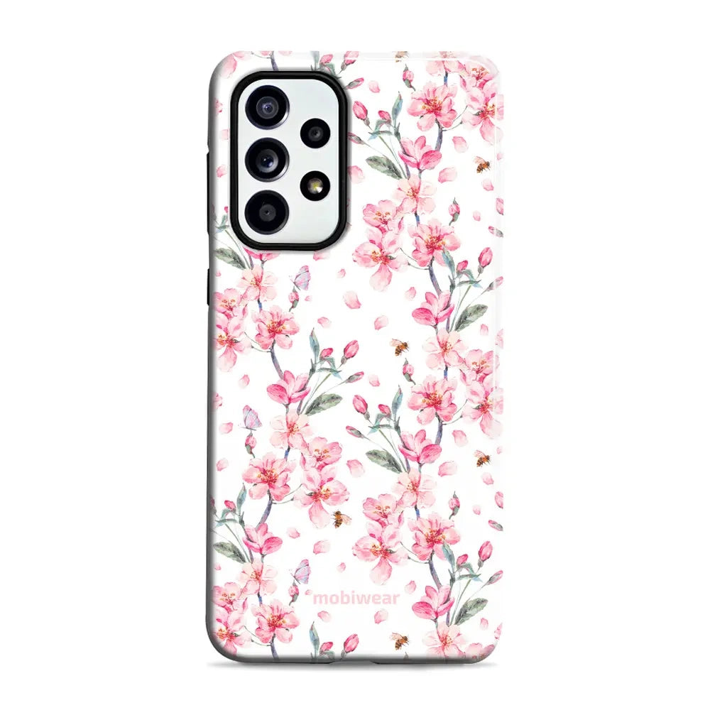 Handyhülle für Galaxy A52, Mobiwear Elite Pro, Japanischer Blumenstrauß