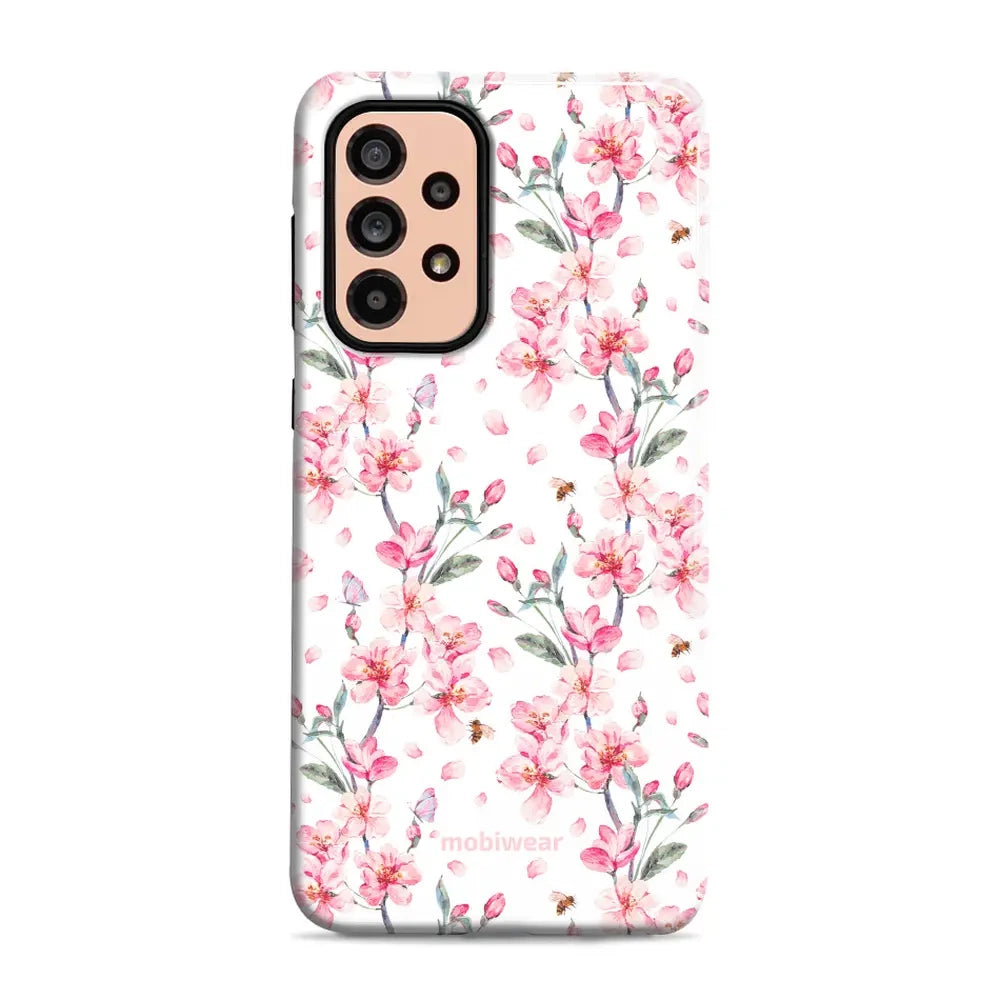 Handyhülle für Galaxy A53 5G, Mobiwear Elite Pro, Japanischer Blumenstrauß