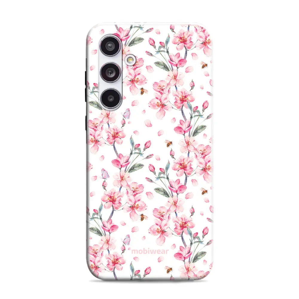 Handyhülle für Galaxy A55 5G, Mobiwear Elite Pro, Japanischer Blumenstrauß