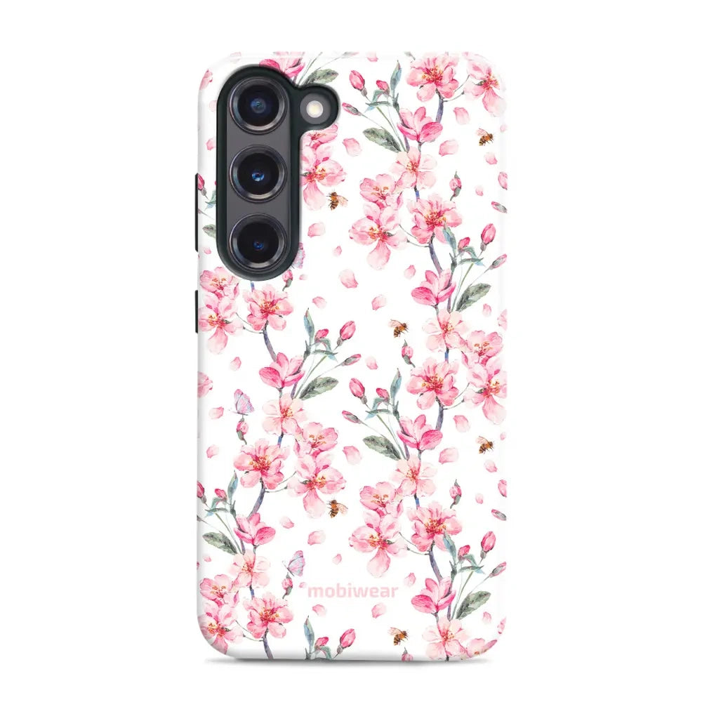 Handyhülle für Galaxy S23 Plus, Mobiwear Elite Pro, Japanischer Blumenstrauß