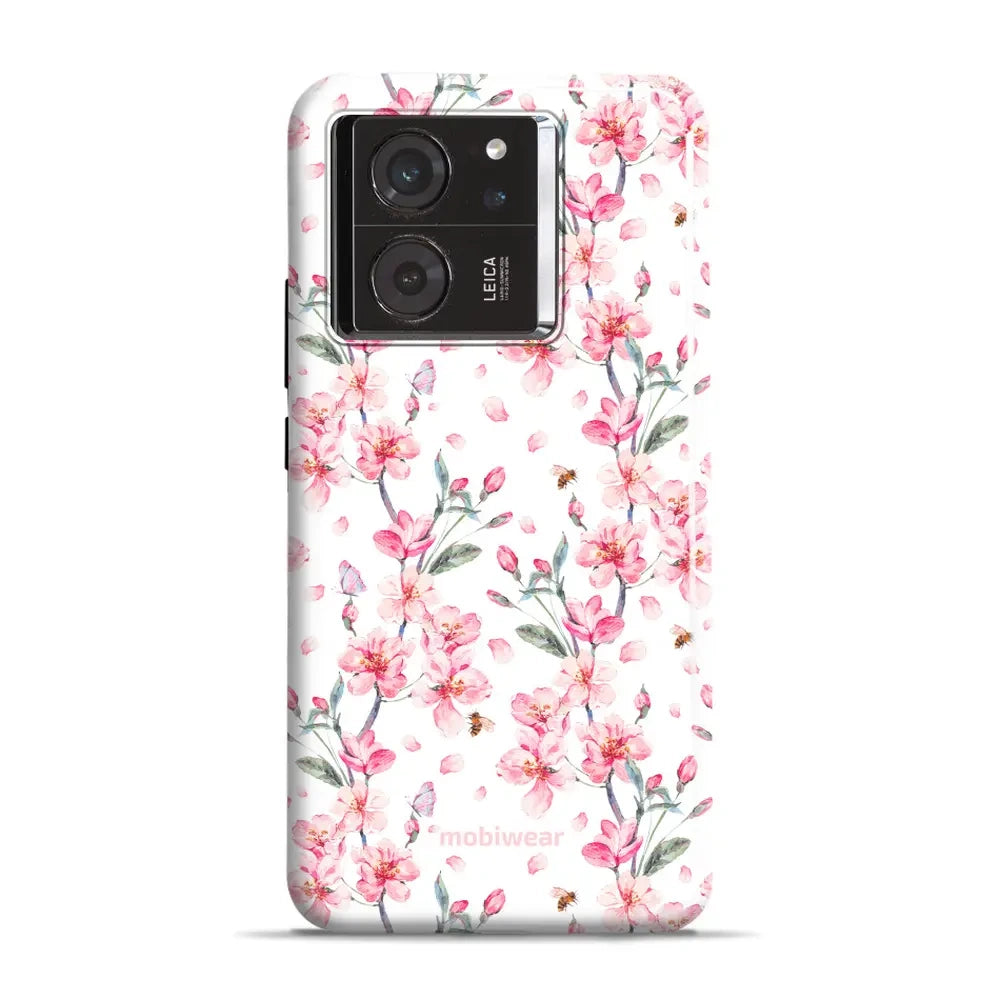 Handyhülle für Xiaomi 13T, Mobiwear Elite Pro, Japanischer Blumenstrauß