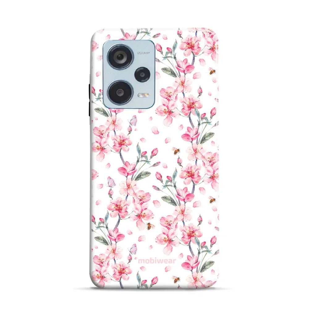 Handyhülle für Xiaomi Redmi Note 12 Pro+ 5G, Mobiwear Elite Pro, Japanischer Blumenstrauß