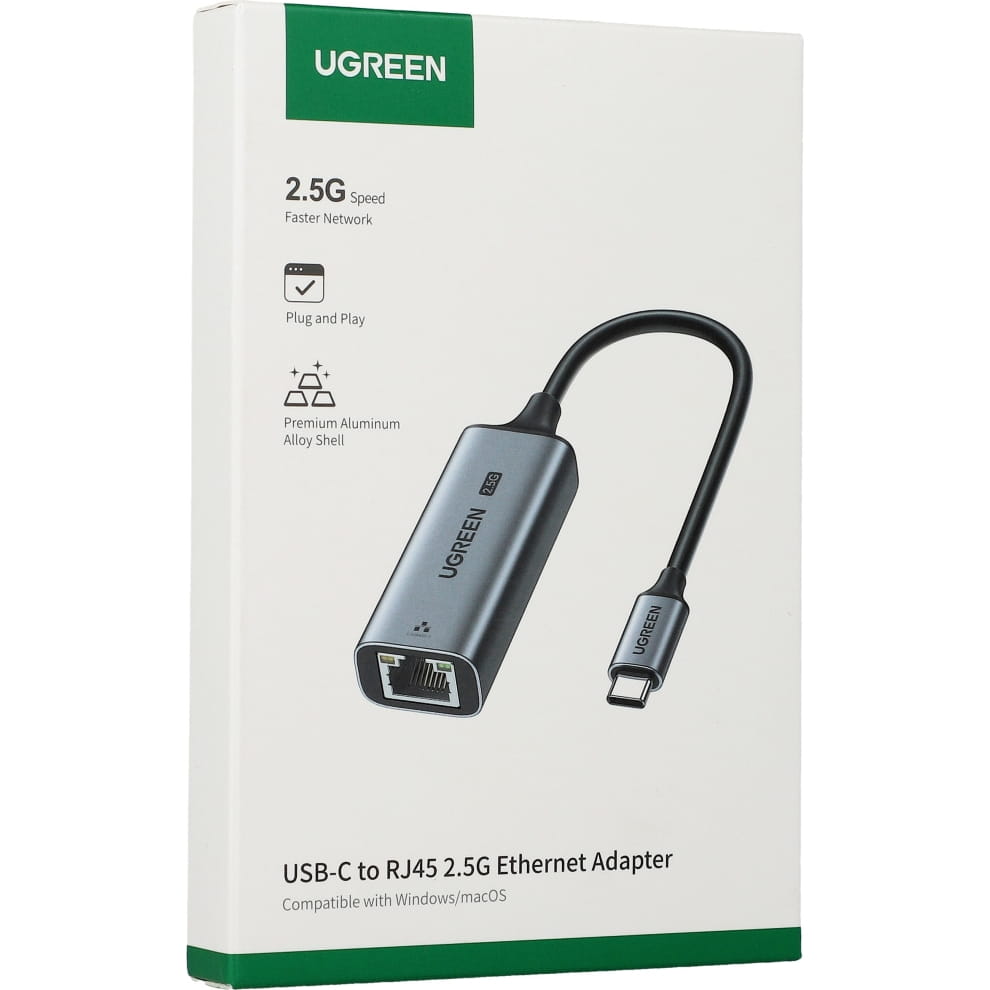 Adapter USB-C - Ethernet (RJ45) 2.5Gb/s, Ugreen CM648, Grau