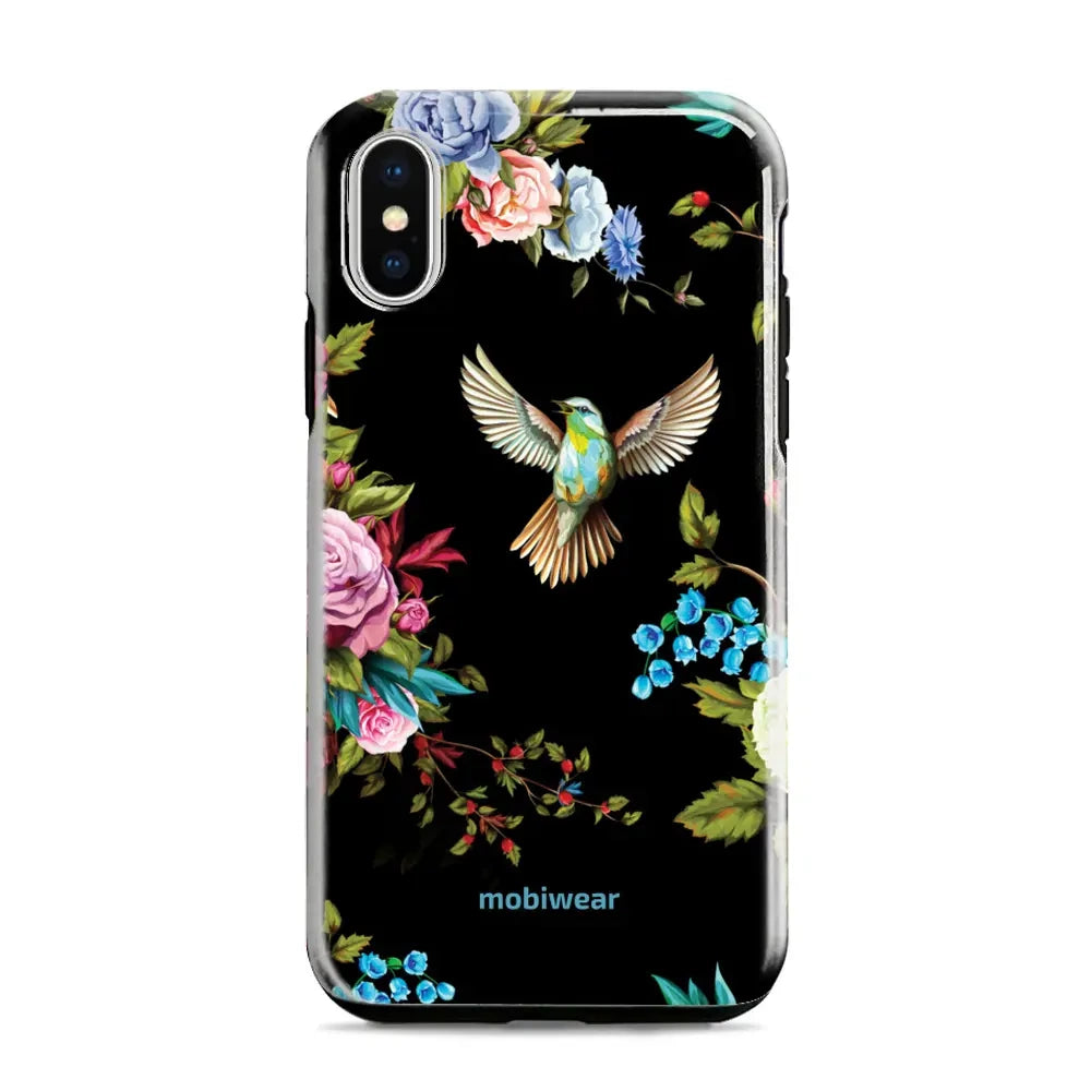 Handyhülle für iPhone Xr, Mobiwear Elite Pro, Nachtkolibri