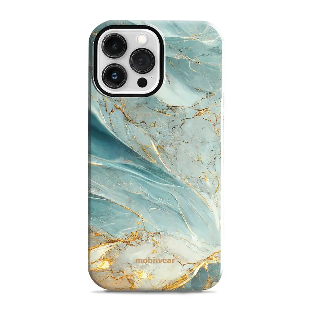 Handyhülle für iPhone 13 Pro Max, Mobiwear Elite Pro, Adern des Azur