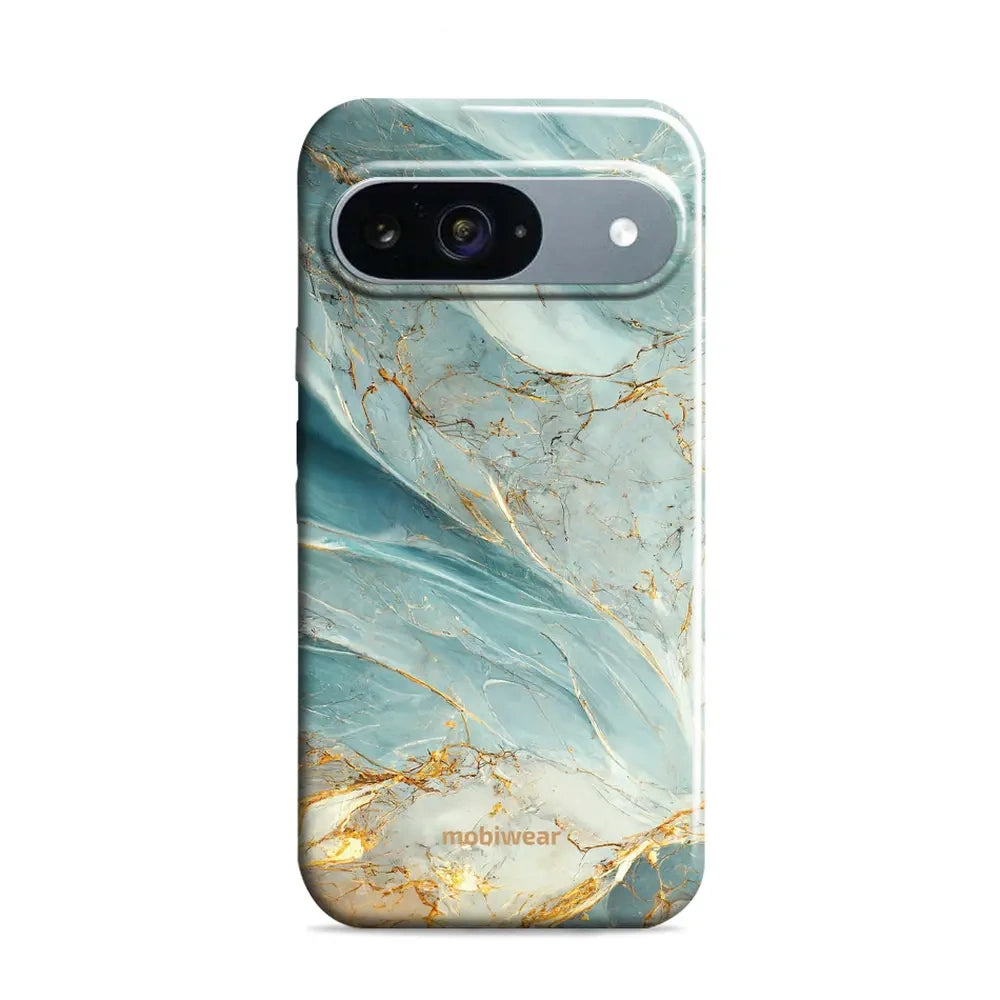 Handyhülle für Google Pixel 9, Mobiwear Elite Pro, Adern des Azur