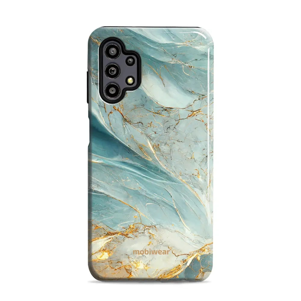 Handyhülle für Galaxy A32 5G, Mobiwear Elite Pro, Adern des Azur