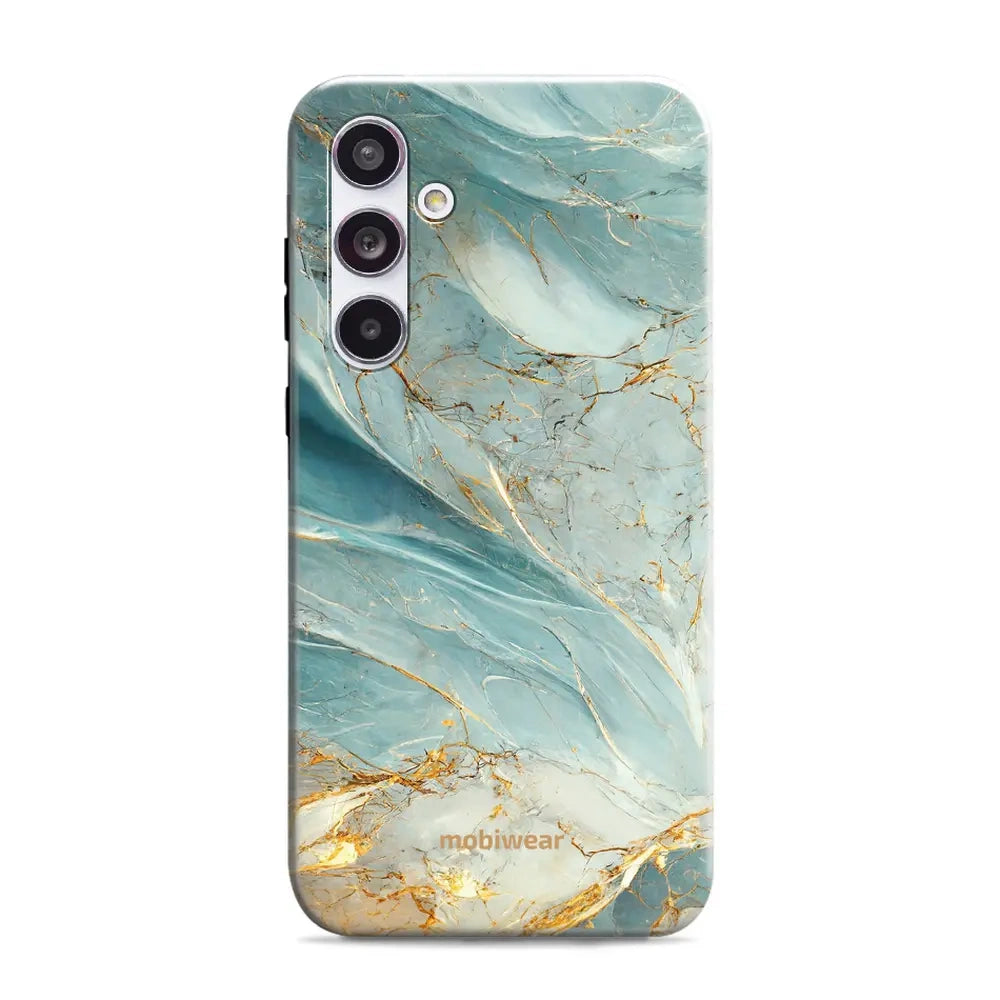 Handyhülle für Galaxy A55 5G, Mobiwear Elite Pro, Adern des Azur