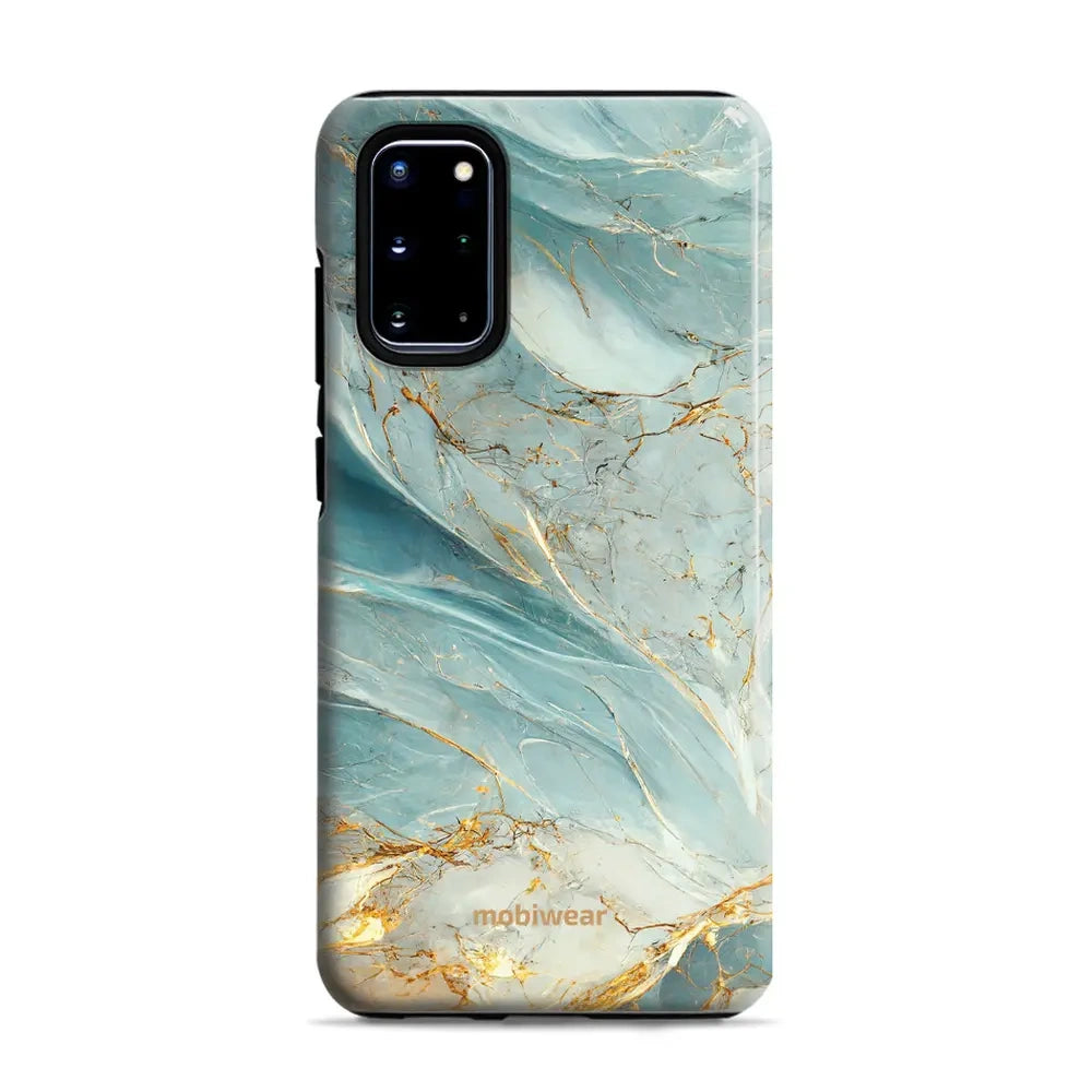 Handyhülle für Galaxy S20 Plus, Mobiwear Elite Pro, Adern des Azur