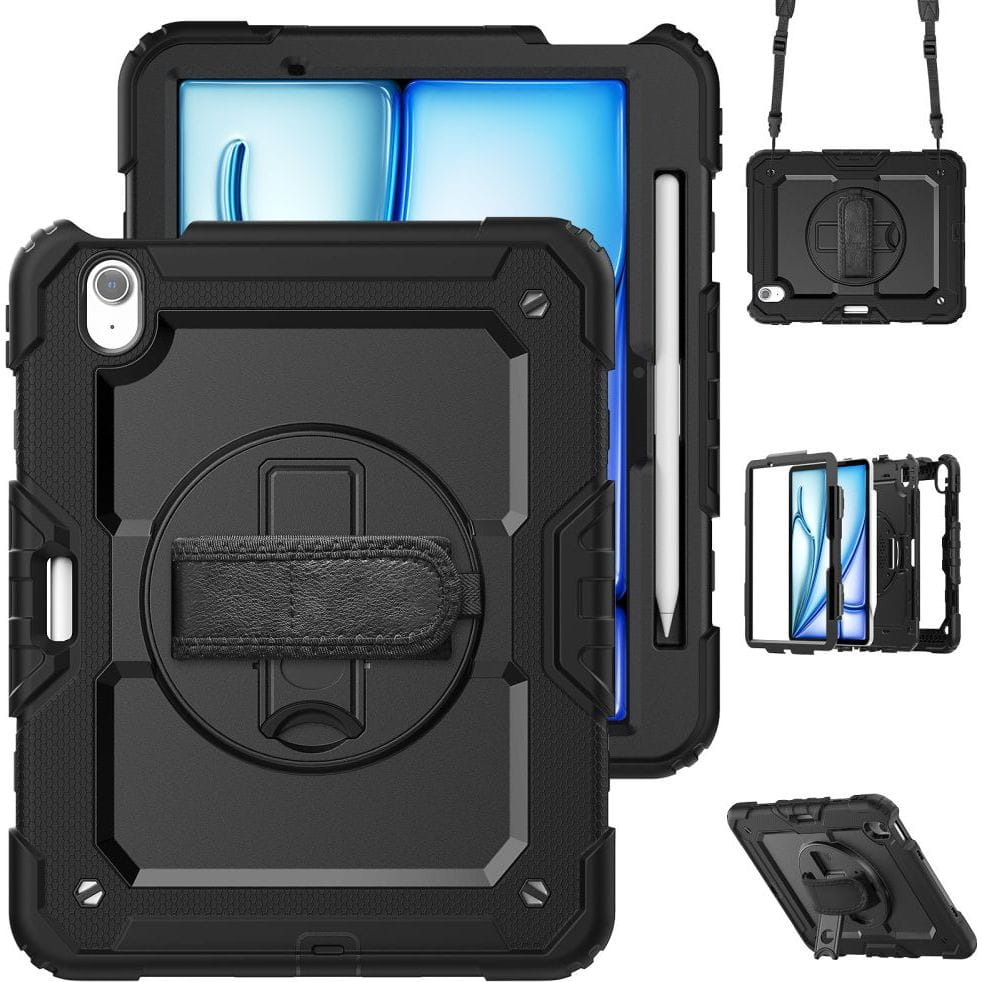Schutzhülle für iPad Air 11" 7 / 6 gen. 2025 / 2024, Tech-Protect Solid360, Schwarz