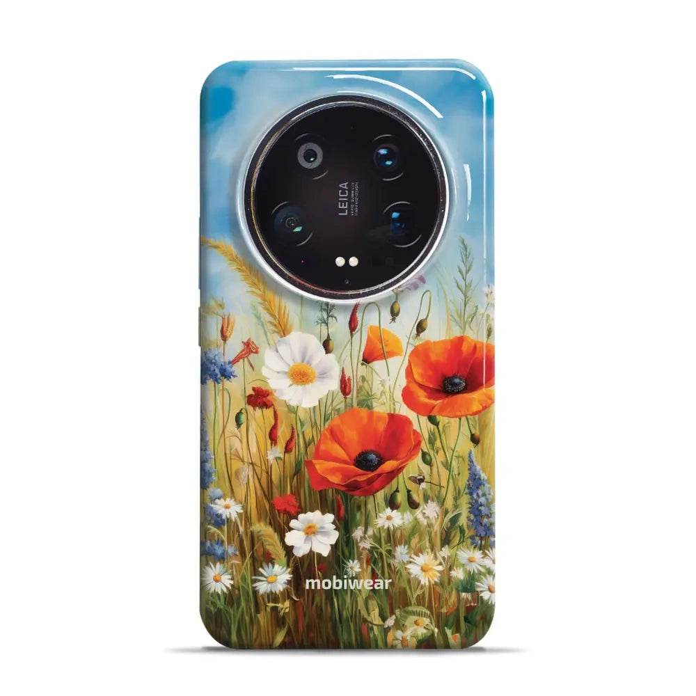 Handyhülle für Xiaomi 14 Ultra, Mobiwear Elite Pro, Wiesenblumen