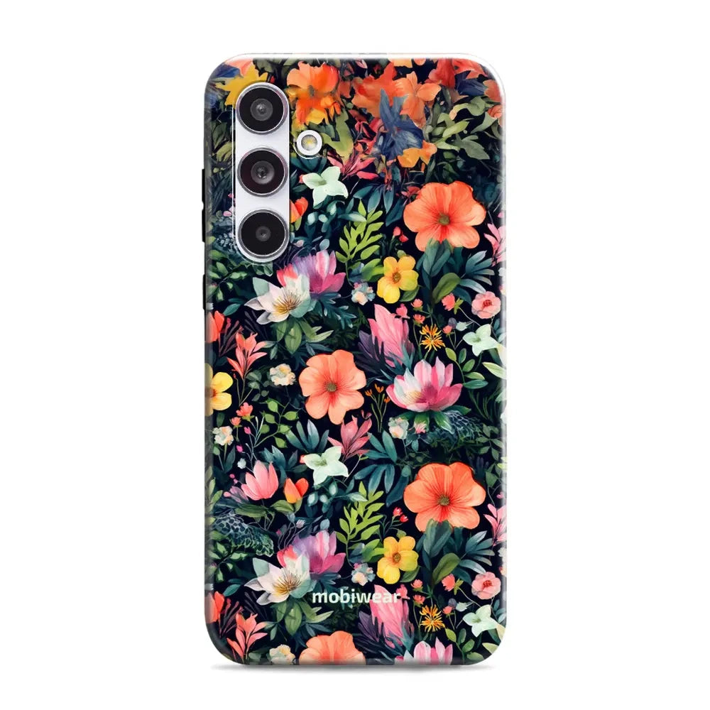 Handyhülle für Galaxy A55 5G, Mobiwear Elite Pro, Bunt-Blumig