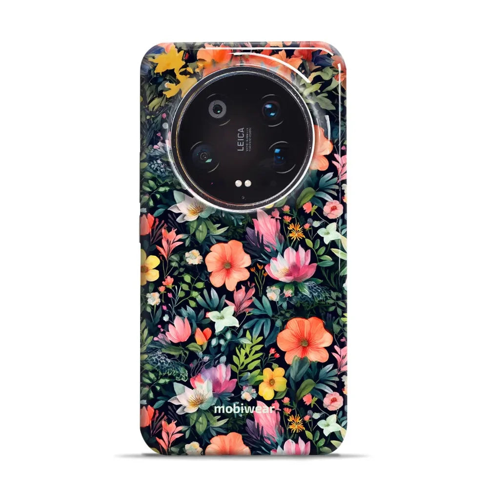 Handyhülle für Xiaomi 14 Ultra, Mobiwear Elite Pro, Bunt-Blumig