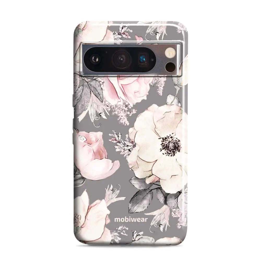 Handyhülle für Google Pixel 8 Pro, Mobiwear Elite Pro, Rosa-Blumig