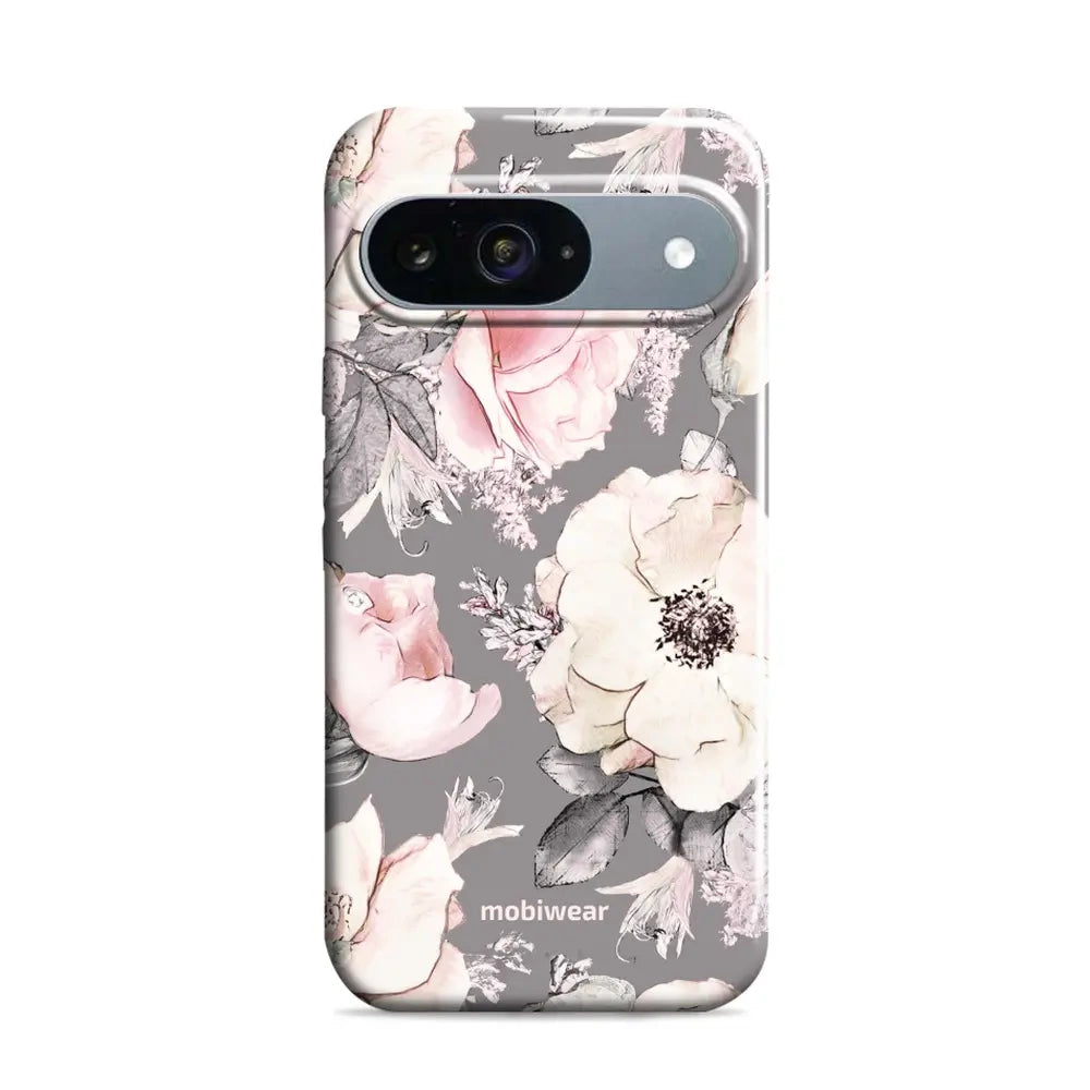 Handyhülle für Google Pixel 9, Mobiwear Elite Pro, Rosa-Blumig