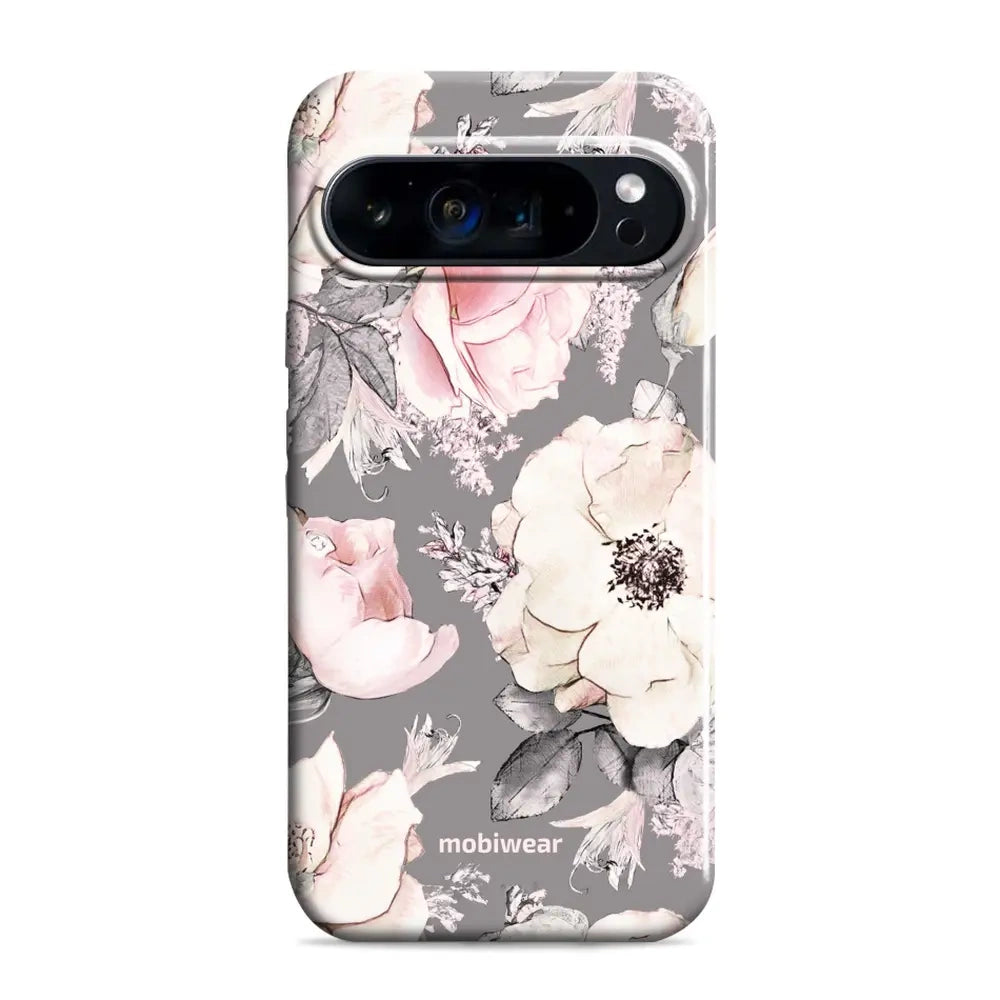 Handyhülle für Google Pixel 9 Pro, Mobiwear Elite Pro, Rosa-Blumig