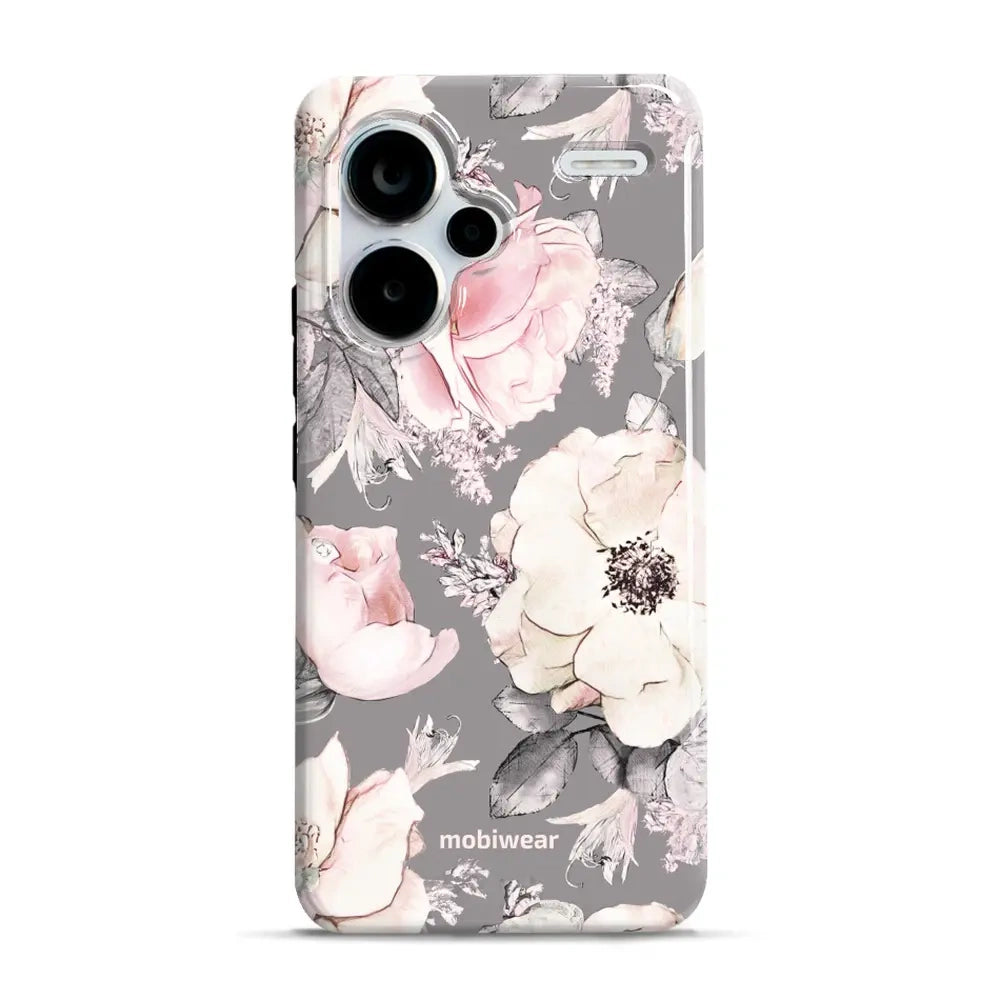 Handyhülle für Xiaomi Redmi Note 13 Pro Plus 5G, Mobiwear Elite Pro, Rosa-Blumig